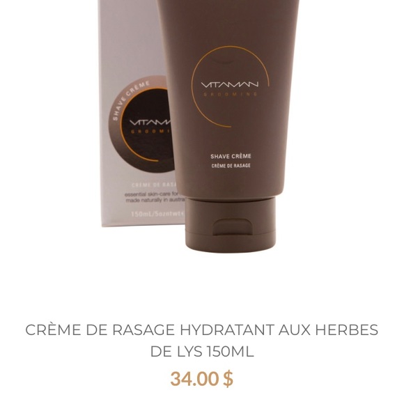 VITAMAN grooming shave crème, crème de rasage 150 ml - Picture 2 of 5
